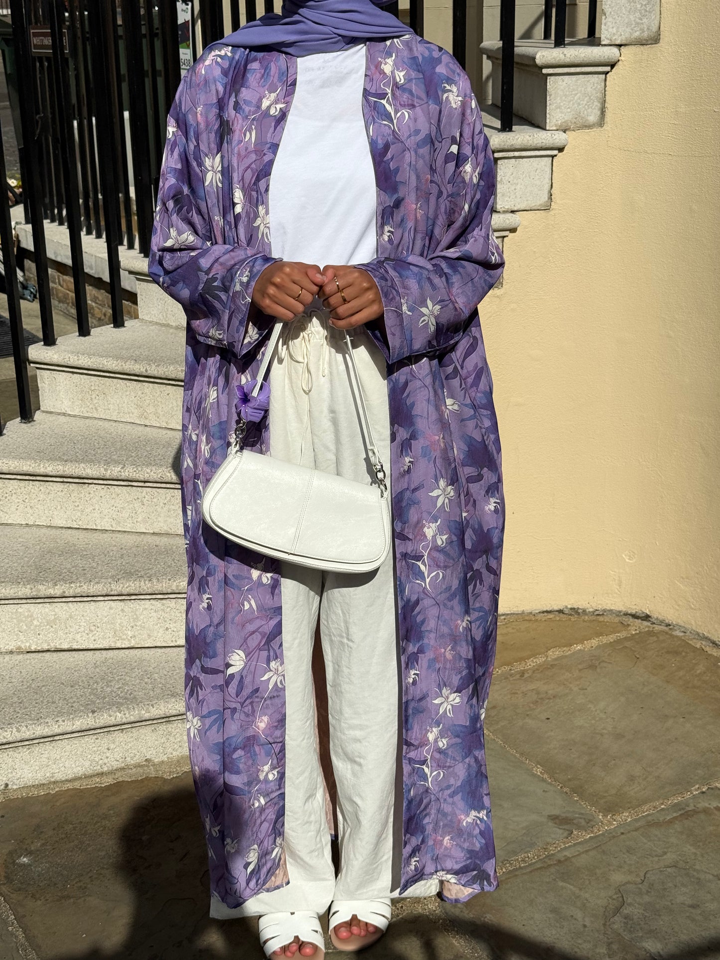 PURPLE YASMINA OPEN ABAYA