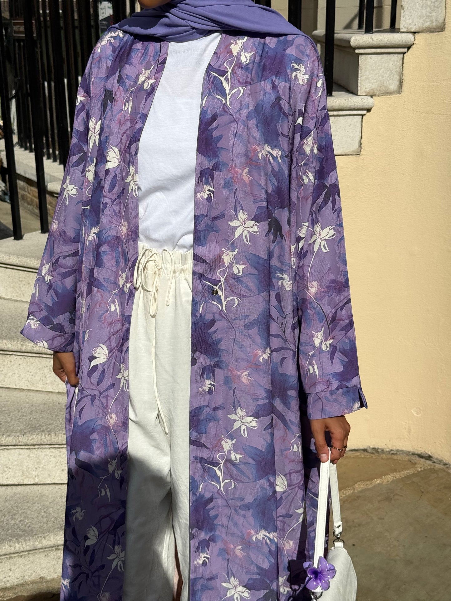 PURPLE YASMINA OPEN ABAYA