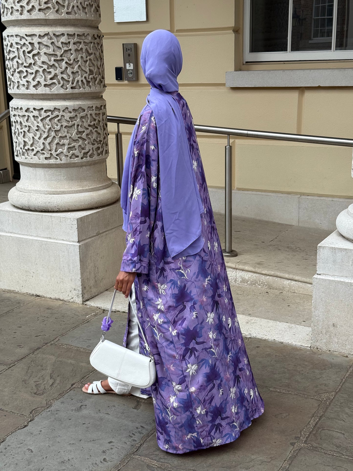 PURPLE YASMINA OPEN ABAYA