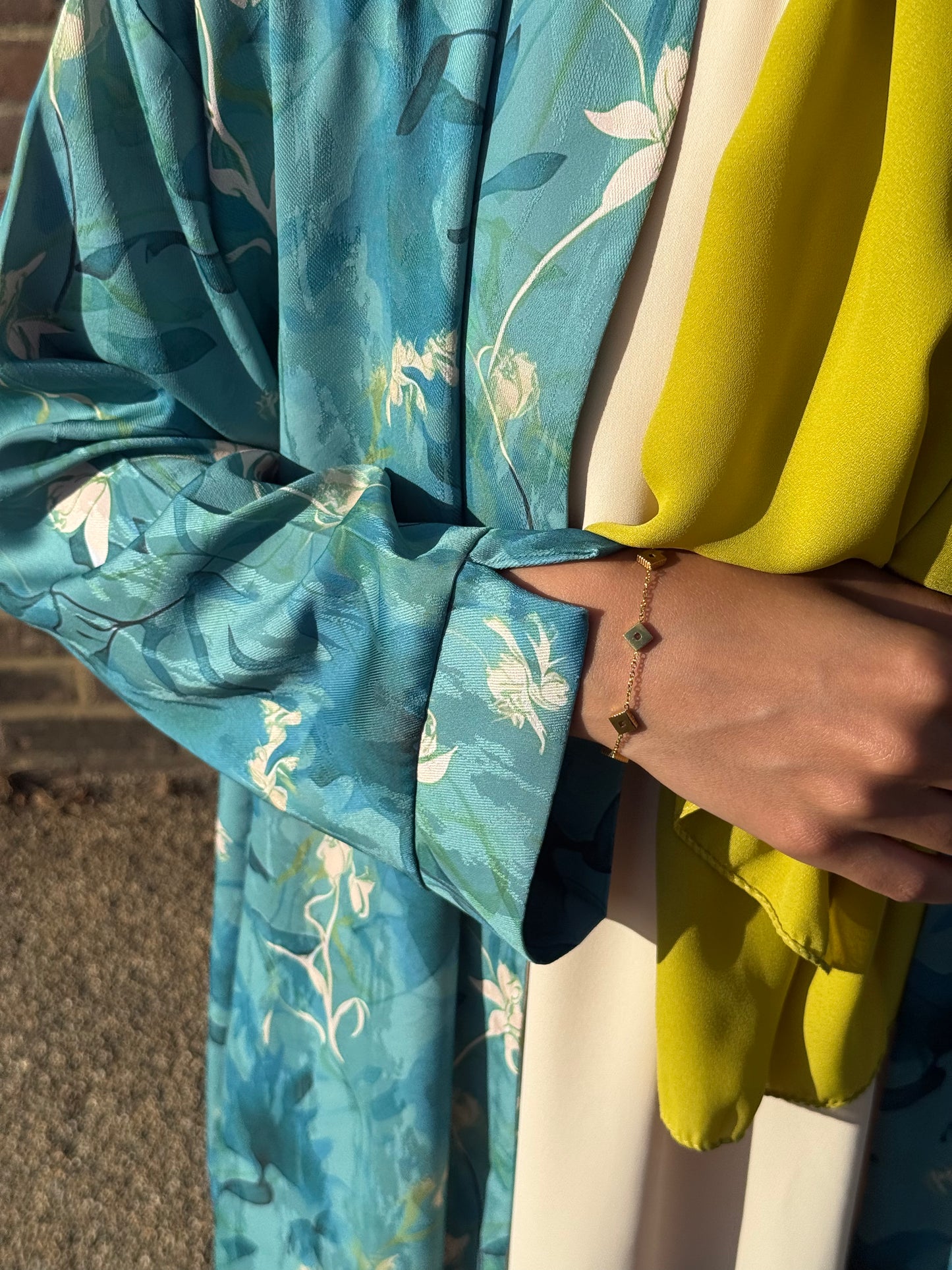 GREEN YASMINA OPEN ABAYA