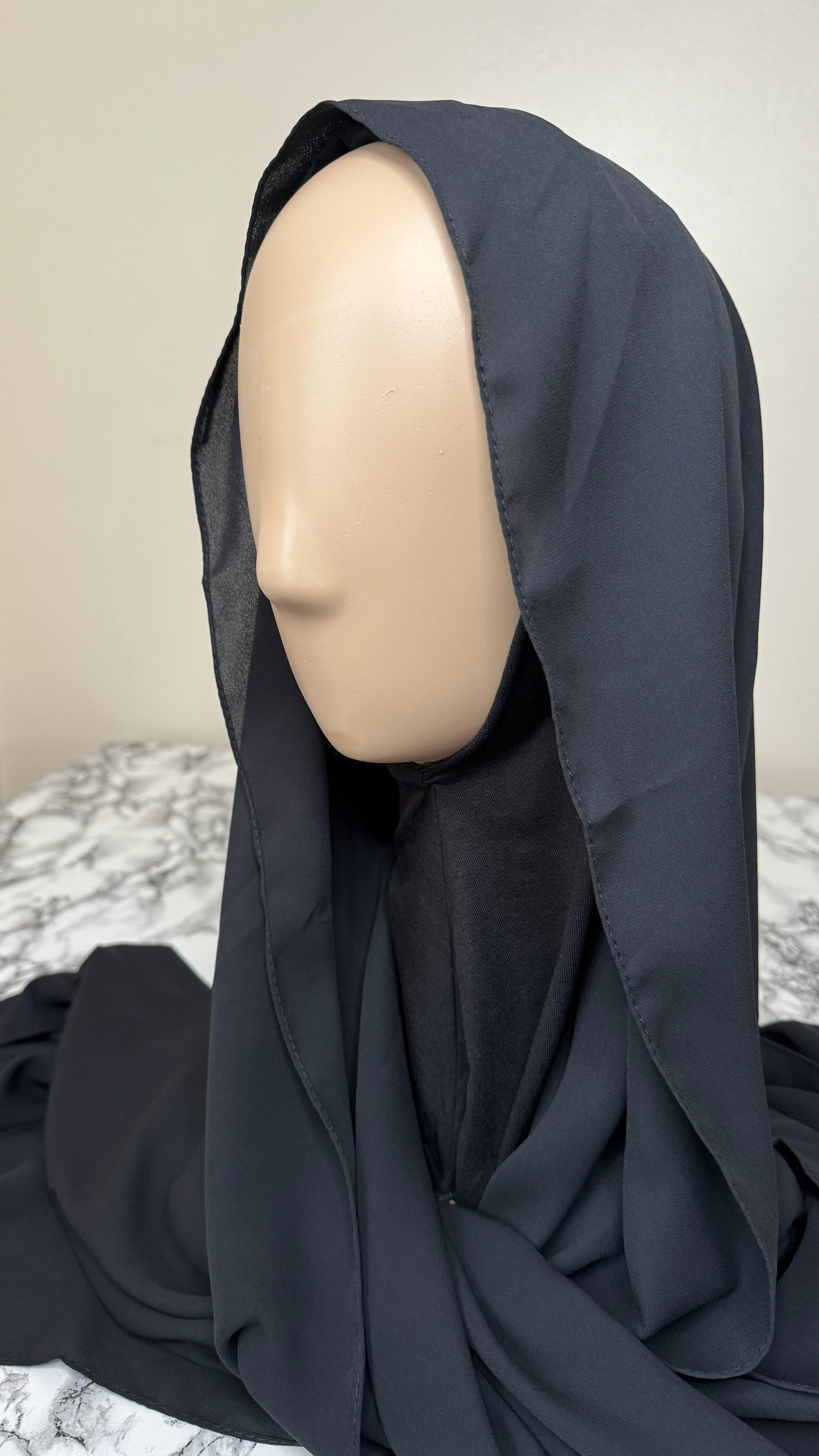 INSTANT CHIFFON HIJAB WITH NINJA UNDERCAP